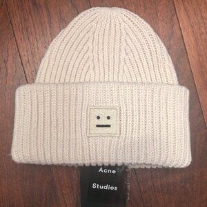 Acne Studios Women's Cream and White Hat